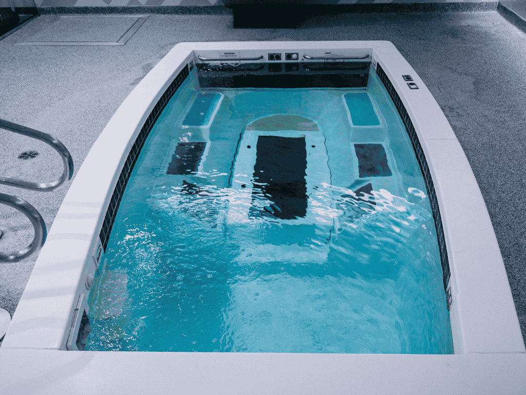 SwimEx professional hydrotherapy pool at a rehabilitation facility